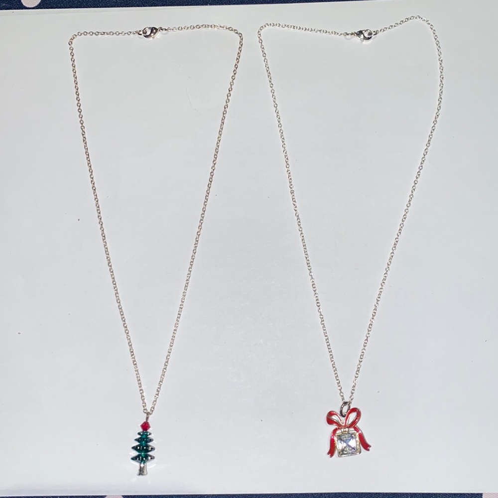 matching 2 Christmas necklaces